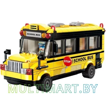 Конструктор Qman City 1136 Школьный автобус (440 деталей) картинка 3